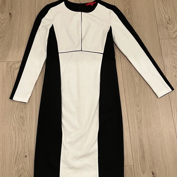 Narciso Rodriguez for Design Nation slim two-toned Ponte dress size M - Picture 2 of 6